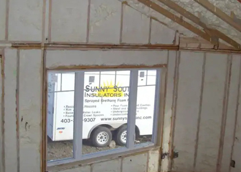 spray foam in house walls