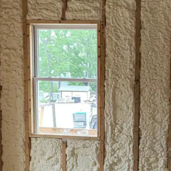spray foam in house walls