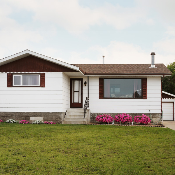 exterior of home with white siding